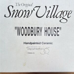Department 56 Snow Village Woodbury House Ceramic Decor